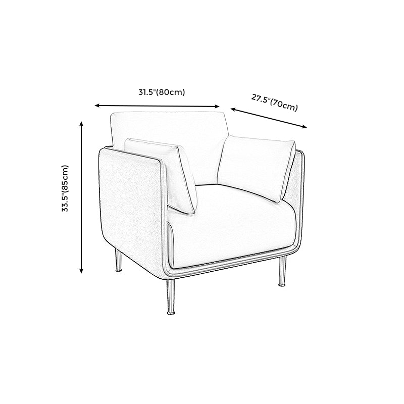 Contemporary Fabric Cushions Sofa 33.46"High Pillow Top Arm Sofa for Restaurant Clearhalo 'furn' 'furn_sofas' 'Furniture' 'furniture_sofas' 'kitchen' 'kitchen_sofas' 'Living Room Furniture' 'Sofa' 'sofas' 4795792