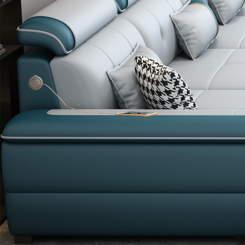 158.26" D x 70.86" W x 31.49" H Sectionals with Adjustable Bolster Pillows for Living Room Clearhalo 'furn' 'furn_sectionals' 'Furniture' 'furniture_sectionals' 'kitchen' 'kitchen_sectionals' 'Living Room Furniture' 'Sectionals' 4795870