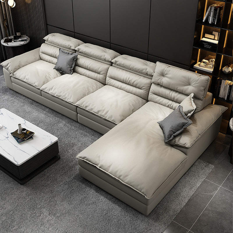 Square Arm Cushion Back Contemporary Removable Cushions Sofa & Chaise Clearhalo 'furn' 'furn_sectionals' 'Furniture' 'furniture_sectionals' 'kitchen' 'kitchen_sectionals' 'Living Room Furniture' 'Sectionals' 4795891