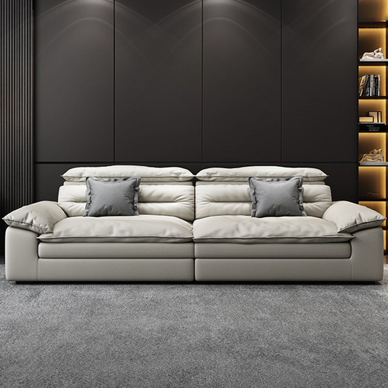 Square Arm Cushion Back Contemporary Removable Cushions Sofa & Chaise 87"L x 41"W x 39"H Latex Clearhalo 'furn' 'furn_sectionals' 'Furniture' 'furniture_sectionals' 'kitchen' 'kitchen_sectionals' 'Living Room Furniture' 'Sectionals' 4795894