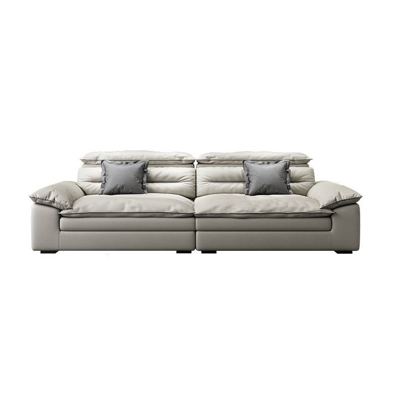 Square Arm Cushion Back Contemporary Removable Cushions Sofa & Chaise 87"L x 41"W x 39"H Down Clearhalo 'furn' 'furn_sectionals' 'Furniture' 'furniture_sectionals' 'kitchen' 'kitchen_sectionals' 'Living Room Furniture' 'Sectionals' 4795899