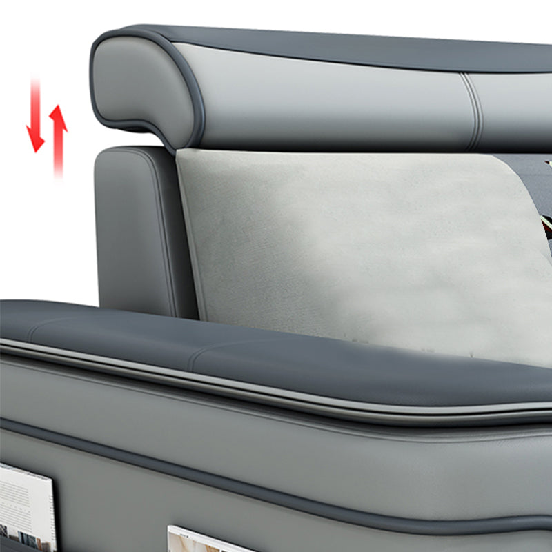 Contemporary Slipcovered L-Shape Sectional with Storage for Four People Clearhalo 'furn' 'furn_sectionals' 'Furniture' 'furniture_sectionals' 'kitchen' 'kitchen_sectionals' 'Living Room Furniture' 'Sectionals' 4795929