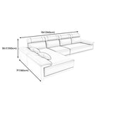 Faux Leather Pillow Top Arm Sectional with Pillowed Back Cushions for Living Room Clearhalo 'furn' 'furn_sectionals' 'Furniture' 'furniture_sectionals' 'kitchen' 'kitchen_sectionals' 'Living Room Furniture' 'Sectionals' 4795970