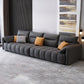 Dark Gray Cushion Back Contemporary Removable Cushions L-Shape Sofa & Chaise 138"L x 38"W x 35.4"H Clearhalo 'furn' 'furn_sectionals' 'Furniture' 'furniture_sectionals' 'kitchen' 'kitchen_sectionals' 'Living Room Furniture' 'Sectionals' 4796061