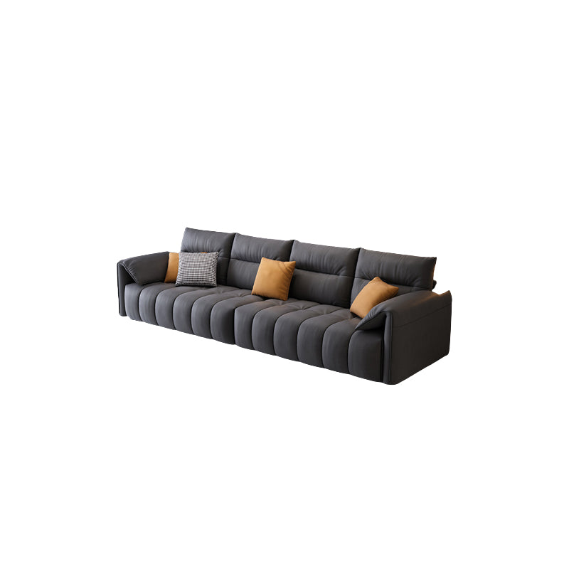 Dark Gray Cushion Back Contemporary Removable Cushions L-Shape Sofa & Chaise Clearhalo 'furn' 'furn_sectionals' 'Furniture' 'furniture_sectionals' 'kitchen' 'kitchen_sectionals' 'Living Room Furniture' 'Sectionals' 4796064