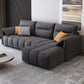 Dark Gray Cushion Back Contemporary Removable Cushions L-Shape Sofa & Chaise 110"L x 67"W x 31.5"H Clearhalo 'furn' 'furn_sectionals' 'Furniture' 'furniture_sectionals' 'kitchen' 'kitchen_sectionals' 'Living Room Furniture' 'Sectionals' 4796076