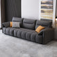 Dark Gray Cushion Back Contemporary Removable Cushions L-Shape Sofa & Chaise 110"L x 38"W x 35.4"H Clearhalo 'furn' 'furn_sectionals' 'Furniture' 'furniture_sectionals' 'kitchen' 'kitchen_sectionals' 'Living Room Furniture' 'Sectionals' 4796077