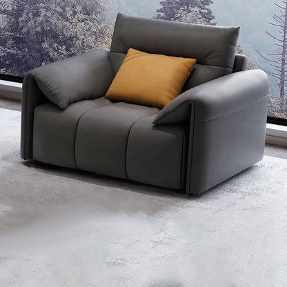 Dark Gray Cushion Back Contemporary Removable Cushions L-Shape Sofa & Chaise 47"L x 38"W x 35.4"H Clearhalo 'furn' 'furn_sectionals' 'Furniture' 'furniture_sectionals' 'kitchen' 'kitchen_sectionals' 'Living Room Furniture' 'Sectionals' 4796083