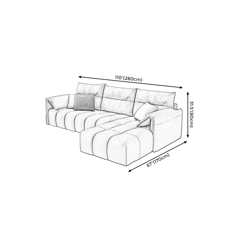 Dark Gray Cushion Back Contemporary Removable Cushions L-Shape Sofa & Chaise Clearhalo 'furn' 'furn_sectionals' 'Furniture' 'furniture_sectionals' 'kitchen' 'kitchen_sectionals' 'Living Room Furniture' 'Sectionals' 4796086
