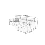 Dark Gray Cushion Back Contemporary Removable Cushions L-Shape Sofa & Chaise Clearhalo 'furn' 'furn_sectionals' 'Furniture' 'furniture_sectionals' 'kitchen' 'kitchen_sectionals' 'Living Room Furniture' 'Sectionals' 4796086