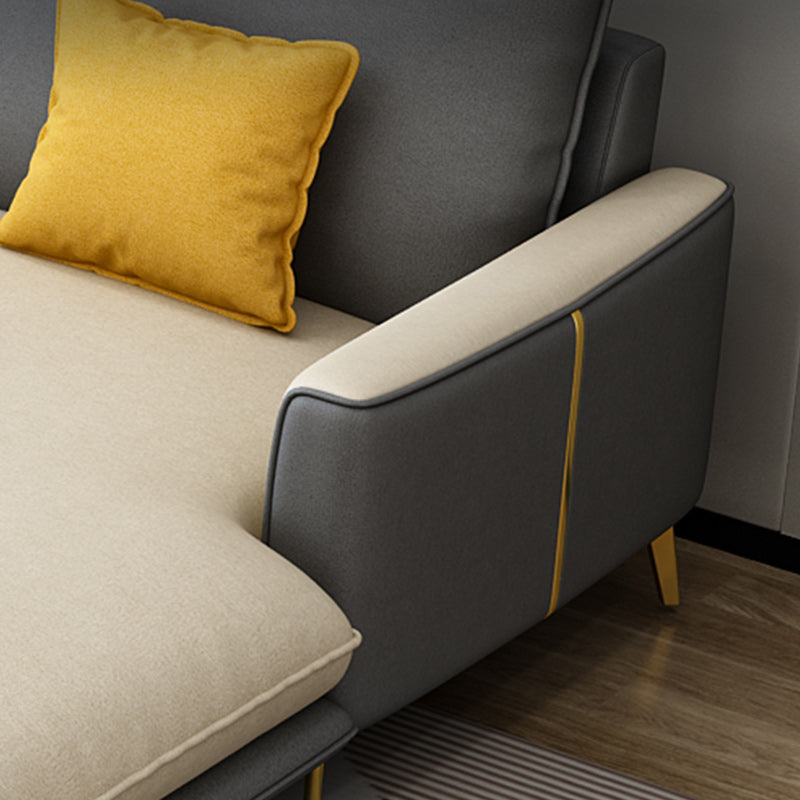 129.92 " W √ó 70.87" D √ó 35.43" H Removable Cushions Faux Leather Square Arm sectional Clearhalo 'furn' 'furn_sectionals' 'Furniture' 'furniture_sectionals' 'kitchen' 'kitchen_sectionals' 'Living Room Furniture' 'Sectionals' 4796100