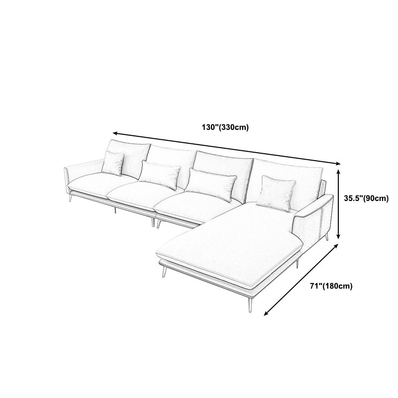 129.92 " W √ó 70.87" D √ó 35.43" H Removable Cushions Faux Leather Square Arm sectional Clearhalo 'furn' 'furn_sectionals' 'Furniture' 'furniture_sectionals' 'kitchen' 'kitchen_sectionals' 'Living Room Furniture' 'Sectionals' 4796104