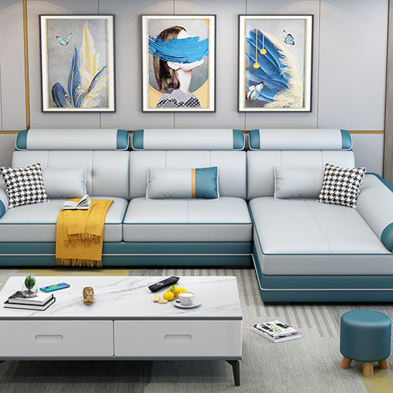 158.26" D x 70.86" W x 31.49" H Sectionals with Adjustable Bolster Pillows Clearhalo 'furn' 'furn_sectionals' 'Furniture' 'furniture_sectionals' 'kitchen' 'kitchen_sectionals' 'Living Room Furniture' 'Sectionals' 4796108