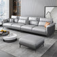 Contemporary Reversible Ottoman Sectional with Pillowed Back for Four People Dark Grey Light Grey Clearhalo 'furn' 'furn_sectionals' 'Furniture' 'furniture_sectionals' 'kitchen' 'kitchen_sectionals' 'Living Room Furniture' 'Sectionals' 4796132