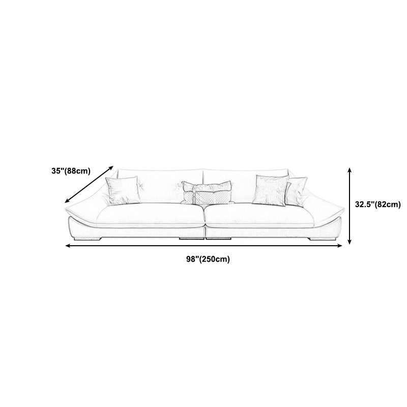 Tufted Faux Leather Pillow Top Arm Sofa with Stain Resistant and Waterproof Clearhalo 'furn' 'furn_sectionals' 'Furniture' 'furniture_sectionals' 'kitchen' 'kitchen_sectionals' 'Living Room Furniture' 'Sectionals' 4796182
