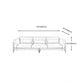 Genuine Leather Square Arm Bench Seating with Bolster Pillows Brown Settee Furniture Clearhalo 'furn' 'furn_sectionals' 'Furniture' 'furniture_sectionals' 'kitchen' 'kitchen_sectionals' 'Living Room Furniture' 'Sectionals' 4796203