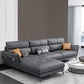 Ultra-Modern Sewn Pillow Back Faux Leather Pillow Top Arm Sofa with Wear-resisting 87"L x 67"W x 39"H Latex Clearhalo 'furn' 'furn_sectionals' 'Furniture' 'furniture_sectionals' 'kitchen' 'kitchen_sectionals' 'Living Room Furniture' 'Sectionals' 4796231