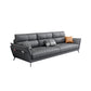 Ultra-Modern Sewn Pillow Back Faux Leather Pillow Top Arm Sofa with Wear-resisting 83"L x 35"W x 39"H Clearhalo 'furn' 'furn_sectionals' 'Furniture' 'furniture_sectionals' 'kitchen' 'kitchen_sectionals' 'Living Room Furniture' 'Sectionals' 4796234