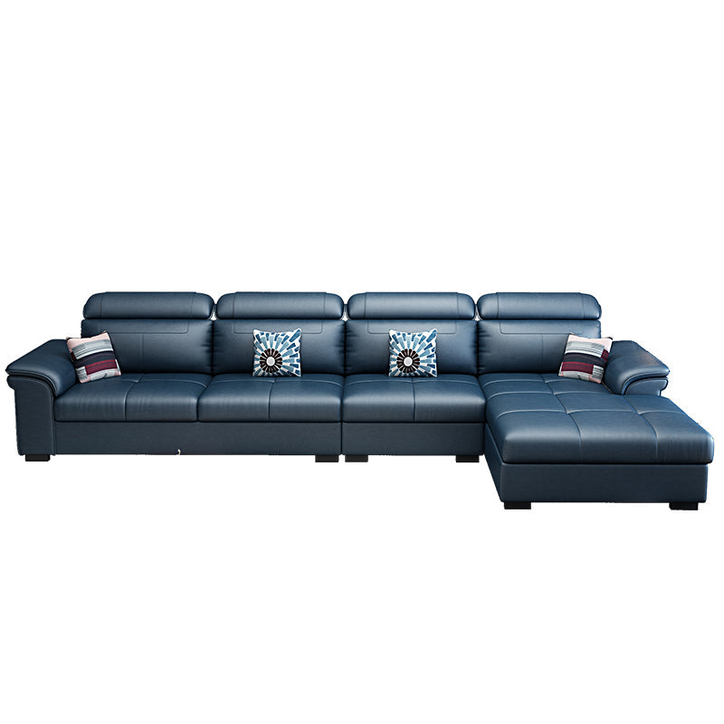 Ultra-Modern Sewn Pillow Back Pillow Top Arm Sofa with Storage and Slipcovered Clearhalo 'furn' 'furn_sectionals' 'Furniture' 'furniture_sectionals' 'kitchen' 'kitchen_sectionals' 'Living Room Furniture' 'Sectionals' 4796247