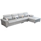 Ultra-Modern Sewn Pillow Back Pillow Top Arm Sofa with Storage and Slipcovered Silver Gray Clearhalo 'furn' 'furn_sectionals' 'Furniture' 'furniture_sectionals' 'kitchen' 'kitchen_sectionals' 'Living Room Furniture' 'Sectionals' 4796251