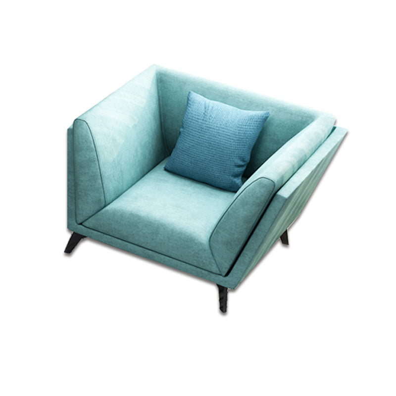 Modern Faux Leather Flared Arm Sofa and Sectional for Living Room and Bedroom 39"L x 35"W x 29.5"H Horizontal Clearhalo 'furn' 'furn_sectionals' 'Furniture' 'furniture_sectionals' 'kitchen' 'kitchen_sectionals' 'Living Room Furniture' 'Sectionals' 4796289