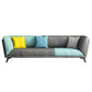 Modern Faux Leather Flared Arm Sofa and Sectional for Living Room and Bedroom 63"L x 35"W x 29.5"H Horizontal Clearhalo 'furn' 'furn_sectionals' 'Furniture' 'furniture_sectionals' 'kitchen' 'kitchen_sectionals' 'Living Room Furniture' 'Sectionals' 4796290