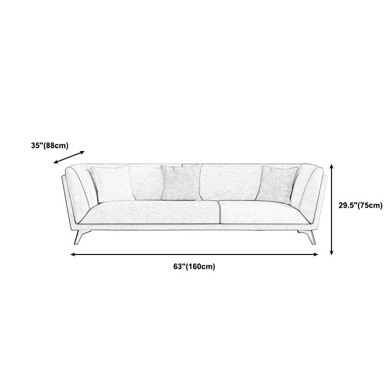 Modern Faux Leather Flared Arm Sofa and Sectional for Living Room and Bedroom Clearhalo 'furn' 'furn_sectionals' 'Furniture' 'furniture_sectionals' 'kitchen' 'kitchen_sectionals' 'Living Room Furniture' 'Sectionals' 4796303