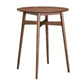 Solid Wood Bar Dining Table Contemporary Bar Table with Brown Base 39"H x 35"L x 35"W Clearhalo 'Bar Furniture' 'Bar Tables' 'bar_tables' 'Furniture' 'furniture_bar_tables' 'Kitchen & Dining Furniture' 4797376