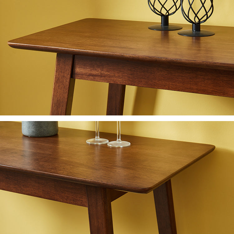 Solid Wood Bar Dining Table Contemporary Bar Table with Brown Base Clearhalo 'Bar Furniture' 'Bar Tables' 'bar_tables' 'Furniture' 'furniture_bar_tables' 'Kitchen & Dining Furniture' 4797377