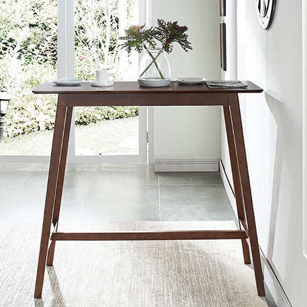 Solid Wood Bar Dining Table Contemporary Bar Table with Brown Base Clearhalo 'Bar Furniture' 'Bar Tables' 'bar_tables' 'Furniture' 'furniture_bar_tables' 'Kitchen & Dining Furniture' 4797384