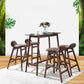 Solid Wood Bar Dining Table Contemporary Bar Table with Brown Base Clearhalo 'Bar Furniture' 'Bar Tables' 'bar_tables' 'Furniture' 'furniture_bar_tables' 'Kitchen & Dining Furniture' 4797385