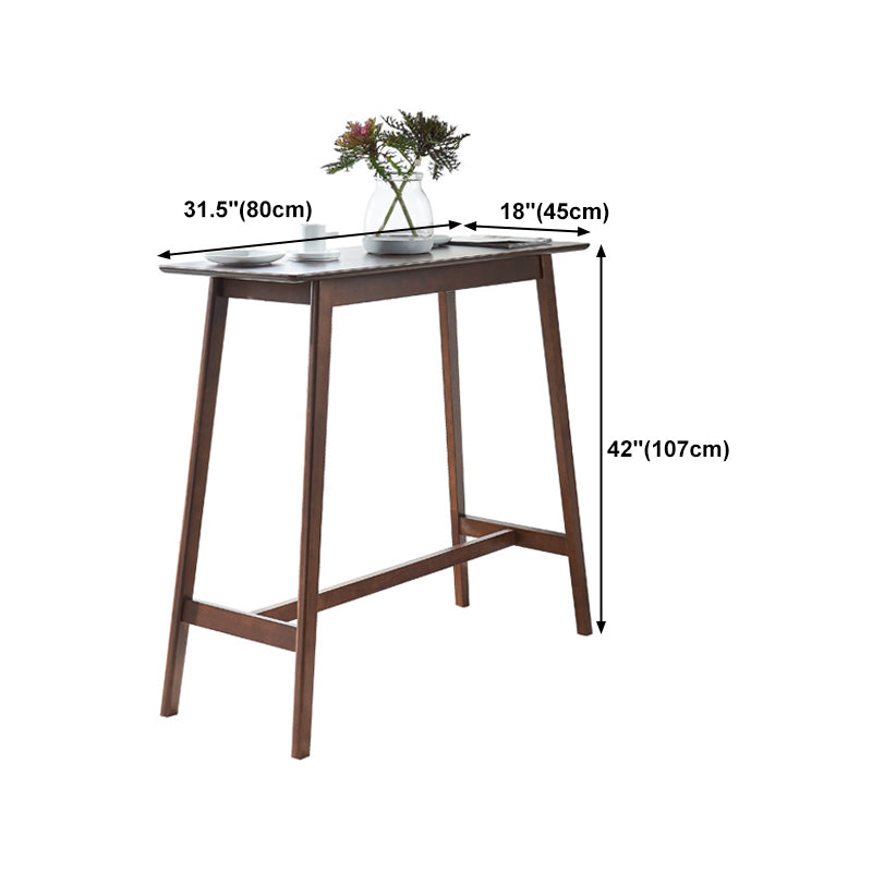Solid Wood Bar Dining Table Contemporary Bar Table with Brown Base Clearhalo 'Bar Furniture' 'Bar Tables' 'bar_tables' 'Furniture' 'furniture_bar_tables' 'Kitchen & Dining Furniture' 4797392