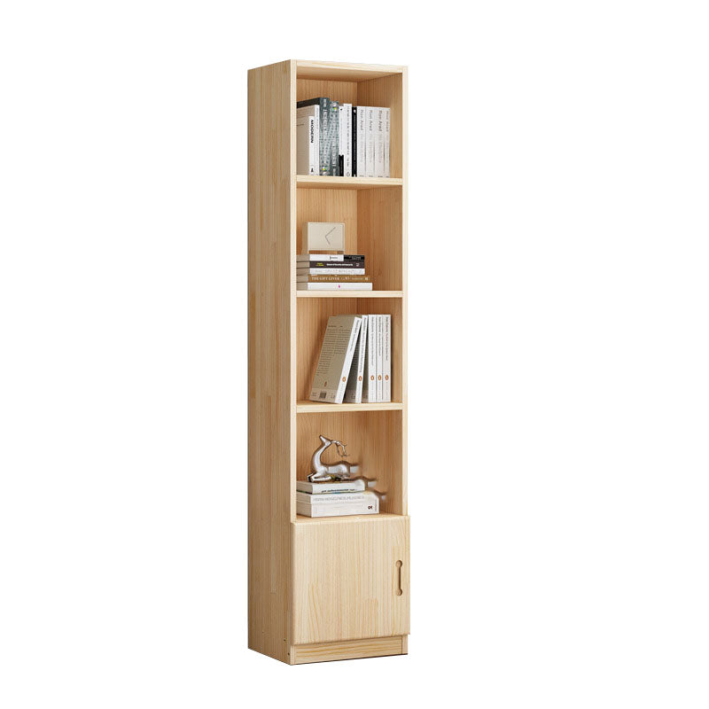 Scandinavian Vertical Standard Bookshelf Natural Pine Wood Bookshelf for Home 15.7"L x 11.8"W x 70.9"H Hutch Clearhalo 'Bookcases' 'furn' 'furn_bookcases' 'Furniture' 'furniture_bookcases' 'kitchen' 'kitchen_bookcases' 'Living Room Furniture' 'Office Furniture' 4803662