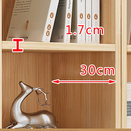 Scandinavian Vertical Standard Bookshelf Natural Pine Wood Bookshelf for Home Clearhalo 'Bookcases' 'furn' 'furn_bookcases' 'Furniture' 'furniture_bookcases' 'kitchen' 'kitchen_bookcases' 'Living Room Furniture' 'Office Furniture' 4803663