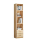 Scandinavian Vertical Standard Bookshelf Natural Pine Wood Bookshelf for Home 15.7"L x 11.8"W x 70.9"H Drawers Clearhalo 'Bookcases' 'furn' 'furn_bookcases' 'Furniture' 'furniture_bookcases' 'kitchen' 'kitchen_bookcases' 'Living Room Furniture' 'Office Furniture' 4803670
