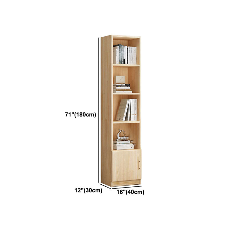 Scandinavian Vertical Standard Bookshelf Natural Pine Wood Bookshelf for Home Clearhalo 'Bookcases' 'furn' 'furn_bookcases' 'Furniture' 'furniture_bookcases' 'kitchen' 'kitchen_bookcases' 'Living Room Furniture' 'Office Furniture' 4803681
