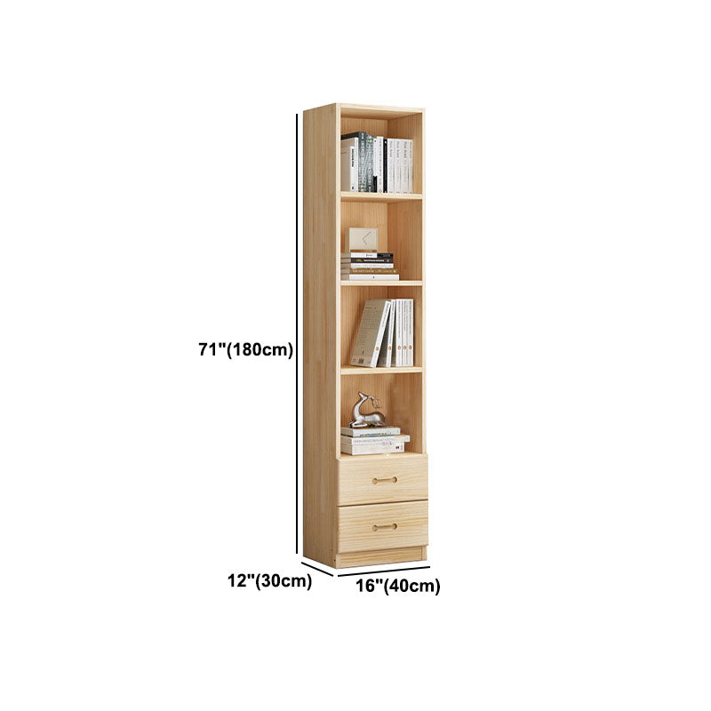 Scandinavian Vertical Standard Bookshelf Natural Pine Wood Bookshelf for Home Clearhalo 'Bookcases' 'furn' 'furn_bookcases' 'Furniture' 'furniture_bookcases' 'kitchen' 'kitchen_bookcases' 'Living Room Furniture' 'Office Furniture' 4803685