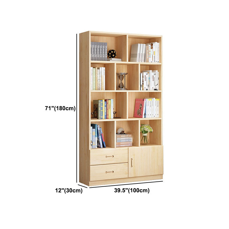Scandinavian Vertical Standard Bookshelf Natural Pine Wood Bookshelf for Home Clearhalo 'Bookcases' 'furn' 'furn_bookcases' 'Furniture' 'furniture_bookcases' 'kitchen' 'kitchen_bookcases' 'Living Room Furniture' 'Office Furniture' 4803688