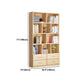 Scandinavian Vertical Standard Bookshelf Natural Pine Wood Bookshelf for Home Clearhalo 'Bookcases' 'furn' 'furn_bookcases' 'Furniture' 'furniture_bookcases' 'kitchen' 'kitchen_bookcases' 'Living Room Furniture' 'Office Furniture' 4803690
