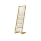 Industrial Iron Ladder Bookshelf Vertical Closed Back Bookshelf for Living Room 13"L x 13"W x 43.3"H Gold Clearhalo 'Bookcases' 'furn' 'furn_bookcases' 'Furniture' 'furniture_bookcases' 'kitchen' 'kitchen_bookcases' 'Living Room Furniture' 'Office Furniture' 4803693