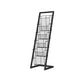 Industrial Iron Ladder Bookshelf Vertical Closed Back Bookshelf for Living Room 13"L x 13"W x 43.3"H Black Clearhalo 'Bookcases' 'furn' 'furn_bookcases' 'Furniture' 'furniture_bookcases' 'kitchen' 'kitchen_bookcases' 'Living Room Furniture' 'Office Furniture' 4803701