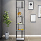 Industrial Vertical Open Etagere Bookshelf Iron Frame Glass Shelf Bookshelf Clearhalo 'Bookcases' 'furn' 'furn_bookcases' 'Furniture' 'furniture_bookcases' 'kitchen' 'kitchen_bookcases' 'Living Room Furniture' 'Office Furniture' 4803716
