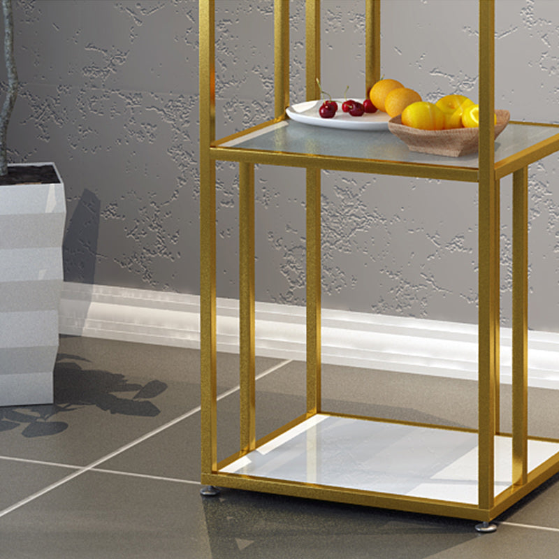 Industrial Vertical Open Etagere Bookshelf Iron Frame Glass Shelf Bookshelf Clearhalo 'Bookcases' 'furn' 'furn_bookcases' 'Furniture' 'furniture_bookcases' 'kitchen' 'kitchen_bookcases' 'Living Room Furniture' 'Office Furniture' 4803721