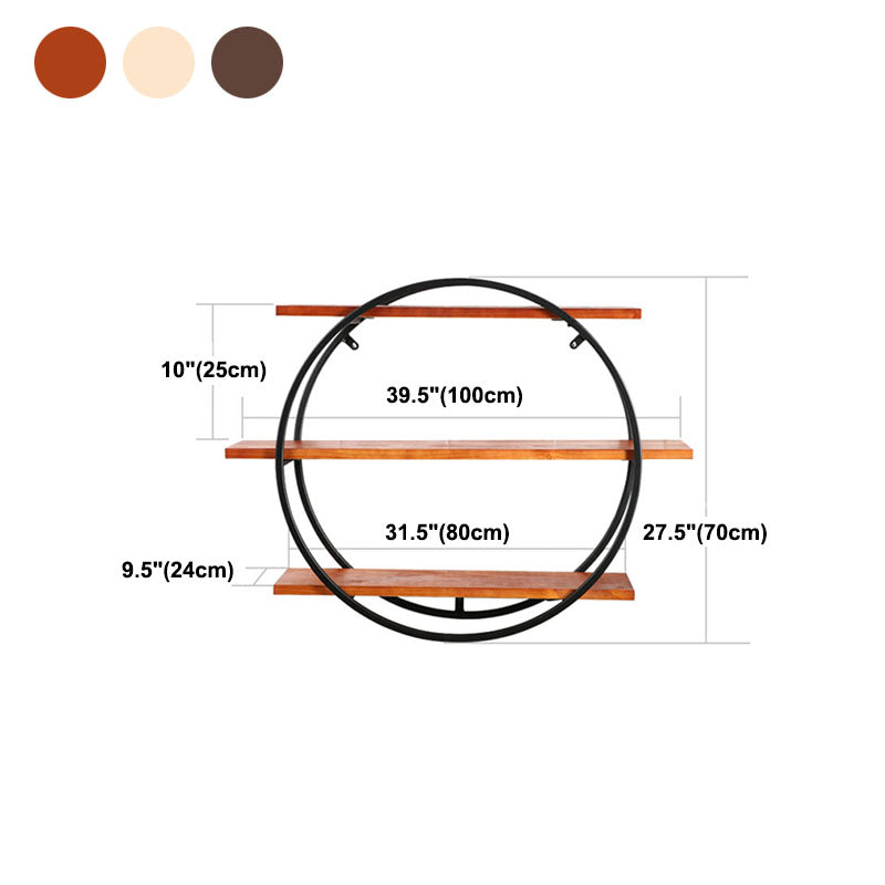 Industrial Horizontal Wall Unit Bookshelf Iron Frame Solid Wood Shelf Bookshelf Clearhalo 'Bookcases' 'furn' 'furn_bookcases' 'Furniture' 'furniture_bookcases' 'kitchen' 'kitchen_bookcases' 'Living Room Furniture' 'Office Furniture' 4803759