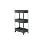 Scandinavian Etagere Bookshelf Metal Frame Plastic Shelf Bookshelf with Caster Wheels Black Clearhalo 'Bookcases' 'furn' 'furn_bookcases' 'Furniture' 'furniture_bookcases' 'kitchen' 'kitchen_bookcases' 'Living Room Furniture' 'Office Furniture' 4803767