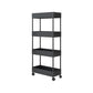 Scandinavian Etagere Bookshelf Metal Frame Plastic Shelf Bookshelf with Caster Wheels Black Clearhalo 'Bookcases' 'furn' 'furn_bookcases' 'Furniture' 'furniture_bookcases' 'kitchen' 'kitchen_bookcases' 'Living Room Furniture' 'Office Furniture' 4803768