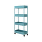 Scandinavian Etagere Bookshelf Metal Frame Plastic Shelf Bookshelf with Caster Wheels Blue Clearhalo 'Bookcases' 'furn' 'furn_bookcases' 'Furniture' 'furniture_bookcases' 'kitchen' 'kitchen_bookcases' 'Living Room Furniture' 'Office Furniture' 4803780