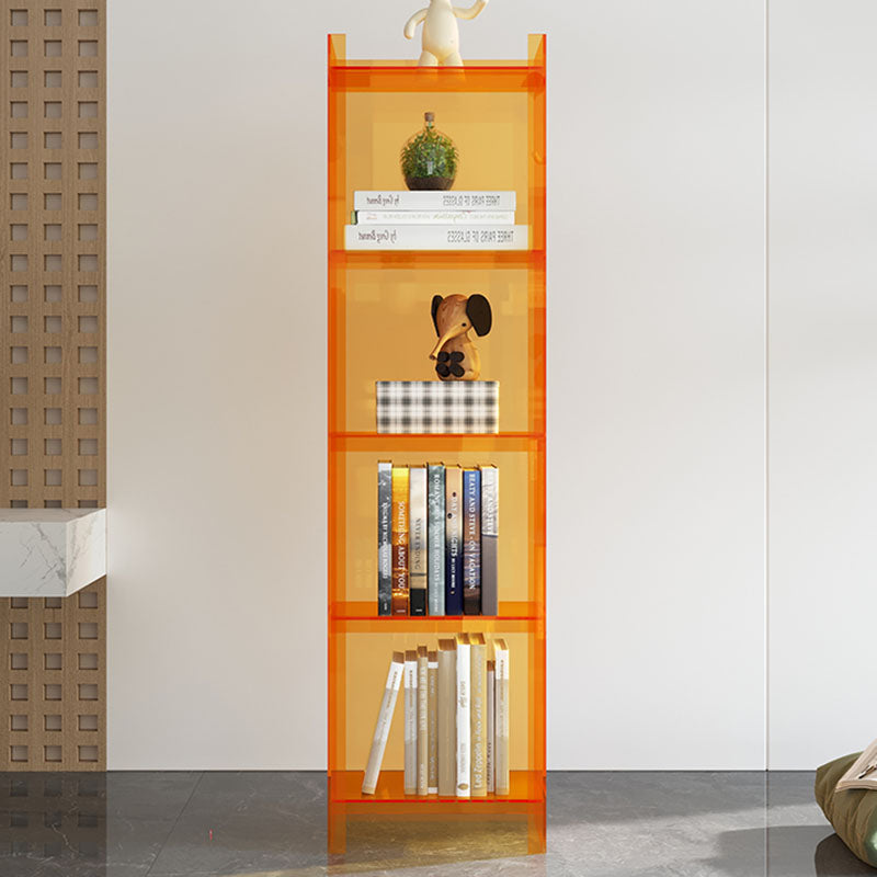 Glam Acrylic Vertical Standard Bookshelf Closed Back Bookshelf for Living Room Clearhalo 'Bookcases' 'furn' 'furn_bookcases' 'Furniture' 'furniture_bookcases' 'kitchen' 'kitchen_bookcases' 'Living Room Furniture' 'Office Furniture' 4803809