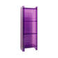 Glam Acrylic Vertical Standard Bookshelf Closed Back Bookshelf for Living Room 15.7"L x 9.8"W x 46.5"H Purple Clearhalo 'Bookcases' 'furn' 'furn_bookcases' 'Furniture' 'furniture_bookcases' 'kitchen' 'kitchen_bookcases' 'Living Room Furniture' 'Office Furniture' 4803813