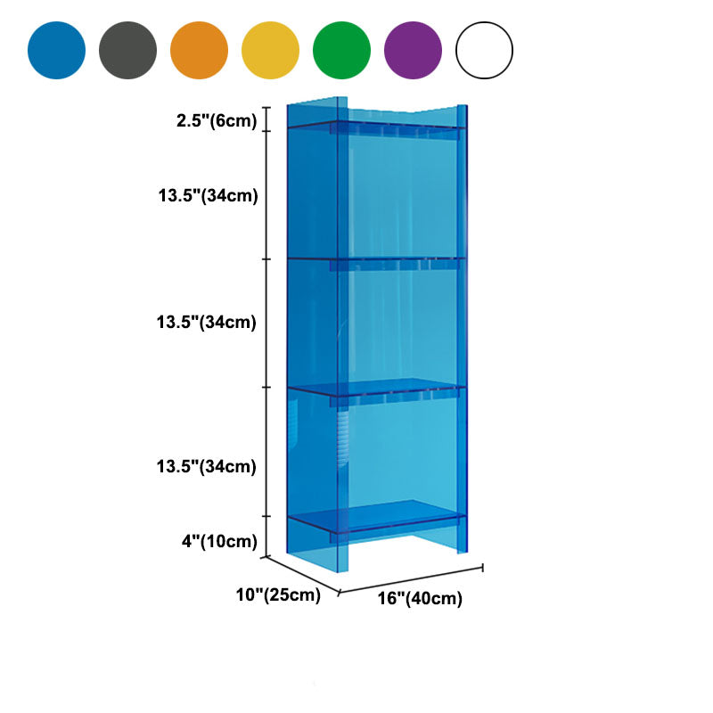 Glam Acrylic Vertical Standard Bookshelf Closed Back Bookshelf for Living Room Clearhalo 'Bookcases' 'furn' 'furn_bookcases' 'Furniture' 'furniture_bookcases' 'kitchen' 'kitchen_bookcases' 'Living Room Furniture' 'Office Furniture' 4803815